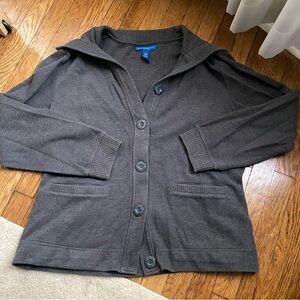 Gray button up cardigan
